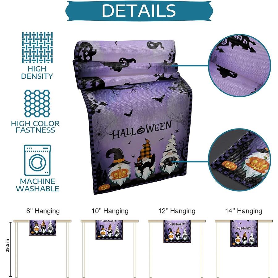 【並行輸入品】bloomhouse Halloween Table Runner Halloween Decorations Gnome Cr