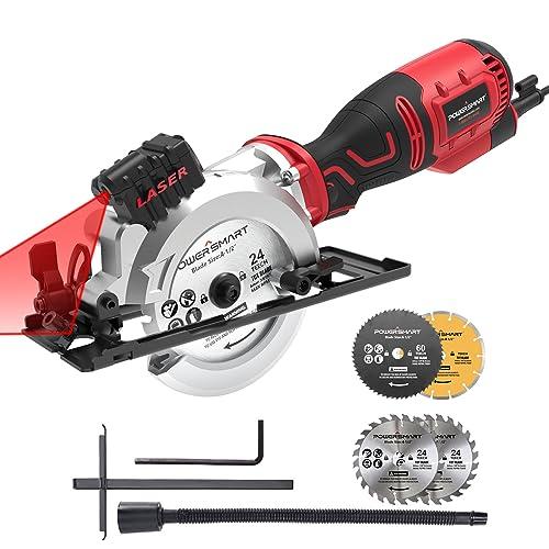 【並行輸入品】PowerSmart 5.8 Amp 4 1/2 Inch Mini Circular Saw with 6 Blades fo_1