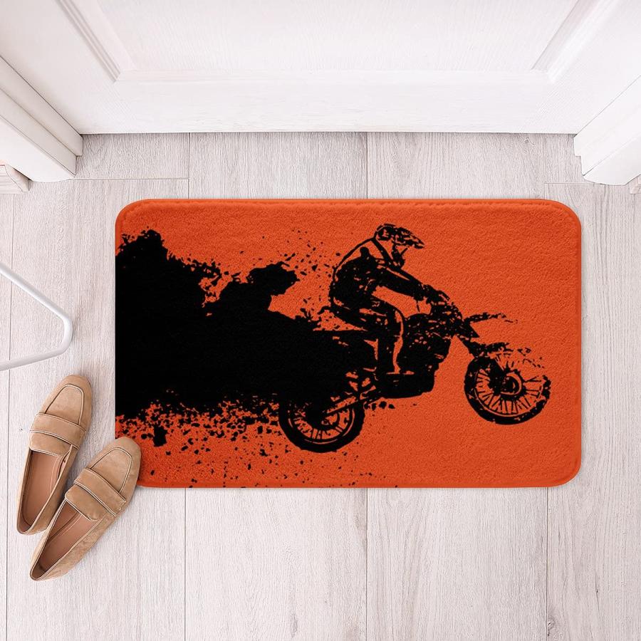 Motorcycle Dirt Bike Bath Mats for Bathroom,Boys Motocross Rider 並行輸入品｜import-tabaido｜07