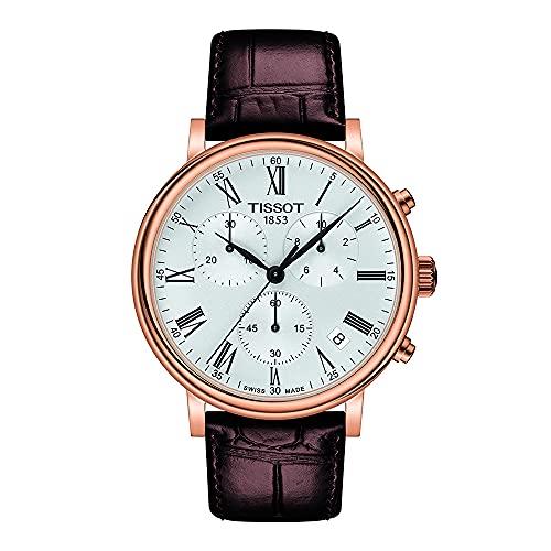 【並行輸入品】Tissot メンズ Carson プレミアムクロノグラフ 316Lステンレススチールケース ローズゴールドPVDコーティング スの画像