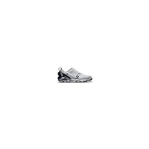 【並行輸入品】FootJoy Men's Tour Alpha Dual Boa Golf Shoe, White/Navy/Grey, 12の画像