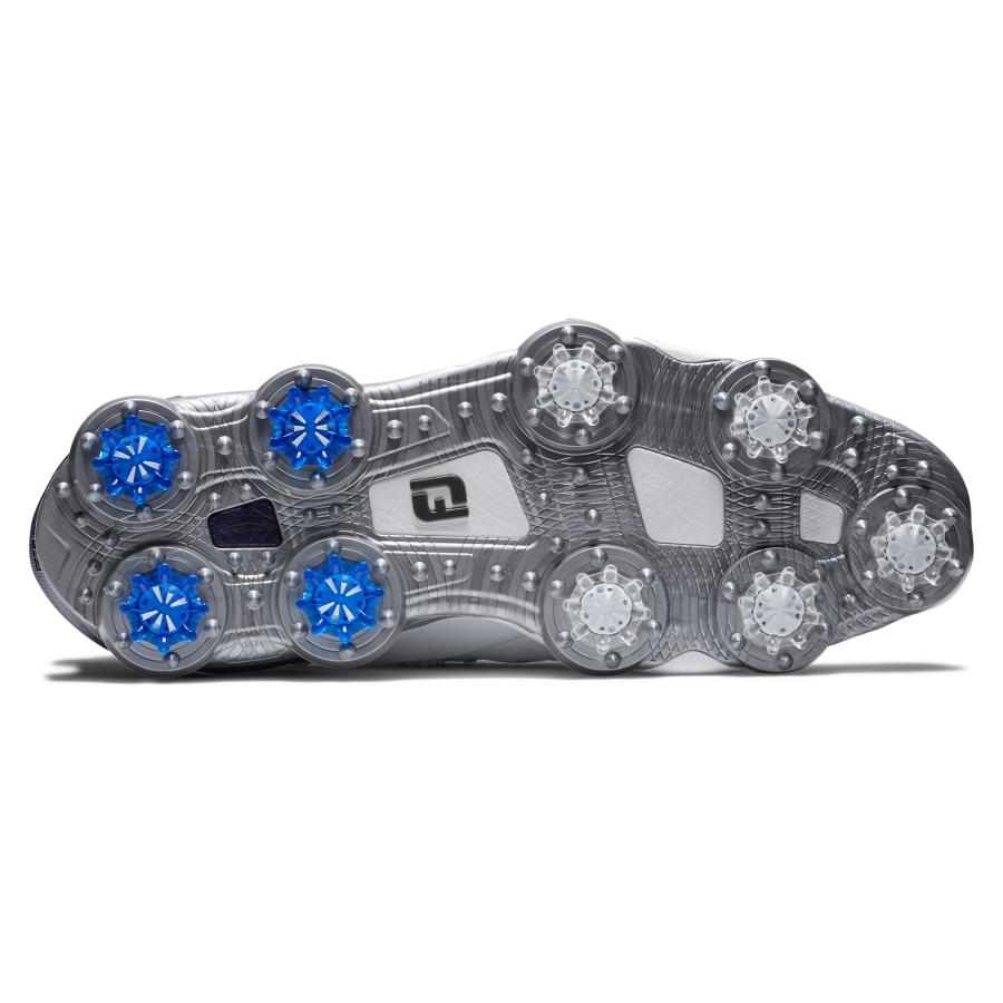 【並行輸入品】FootJoy Men's Tour Alpha Dual Boa Golf Shoe, White/Navy/Grey, 12の画像