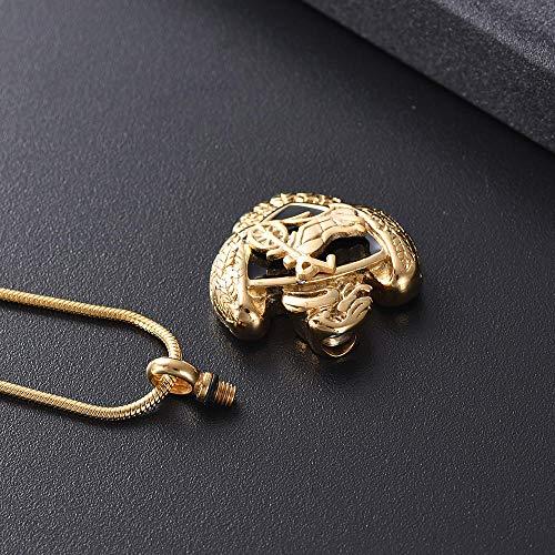 【並行輸入品】TNBKDSE ペットの人間の灰のための金色のオートバイの火葬壷ペンダント灰記念ネックレス記念ジュエリー TNBKDSE Gold_7