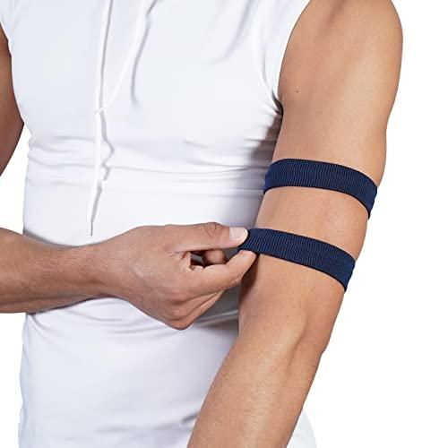 【並行輸入品】Hue Navy ドリップバイセプバンド Hue Navy Drip Bicep Bandsの画像