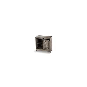 【並行輸入品】Landia Home 寝室用ナイトスタンド   ファームハウス 木製ベッドサイドテーブル スライドバーンドア付き Landia_2