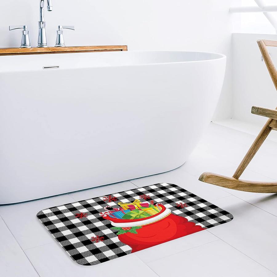 【並行輸入品】Christmas Front Door Mats Outdoor Indoor Kitchen Mat Gift and Red 並行の画像