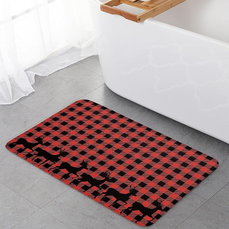 【並行輸入品】Prironde Christmas Front Door Mats Outdoor Indoor Kitchen Mat Buf 並行の画像