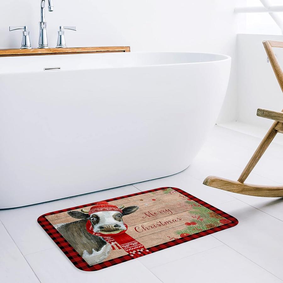 【並行輸入品】Prironde Christmas Front Door Mats Outdoor Indoor Kitchen Mat Far 並行の画像
