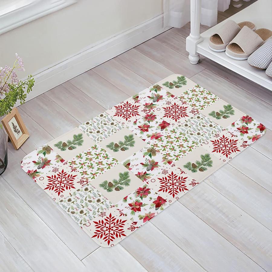 【並行輸入品】Christmas Front Door Mats Outdoor Indoor Kitchen Mat Element Spli 並行の画像
