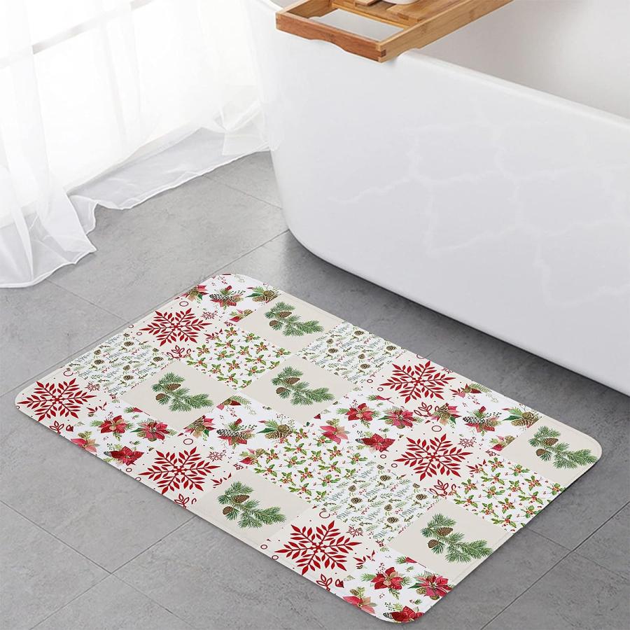 【並行輸入品】Christmas Front Door Mats Outdoor Indoor Kitchen Mat Element Spli 並行の画像