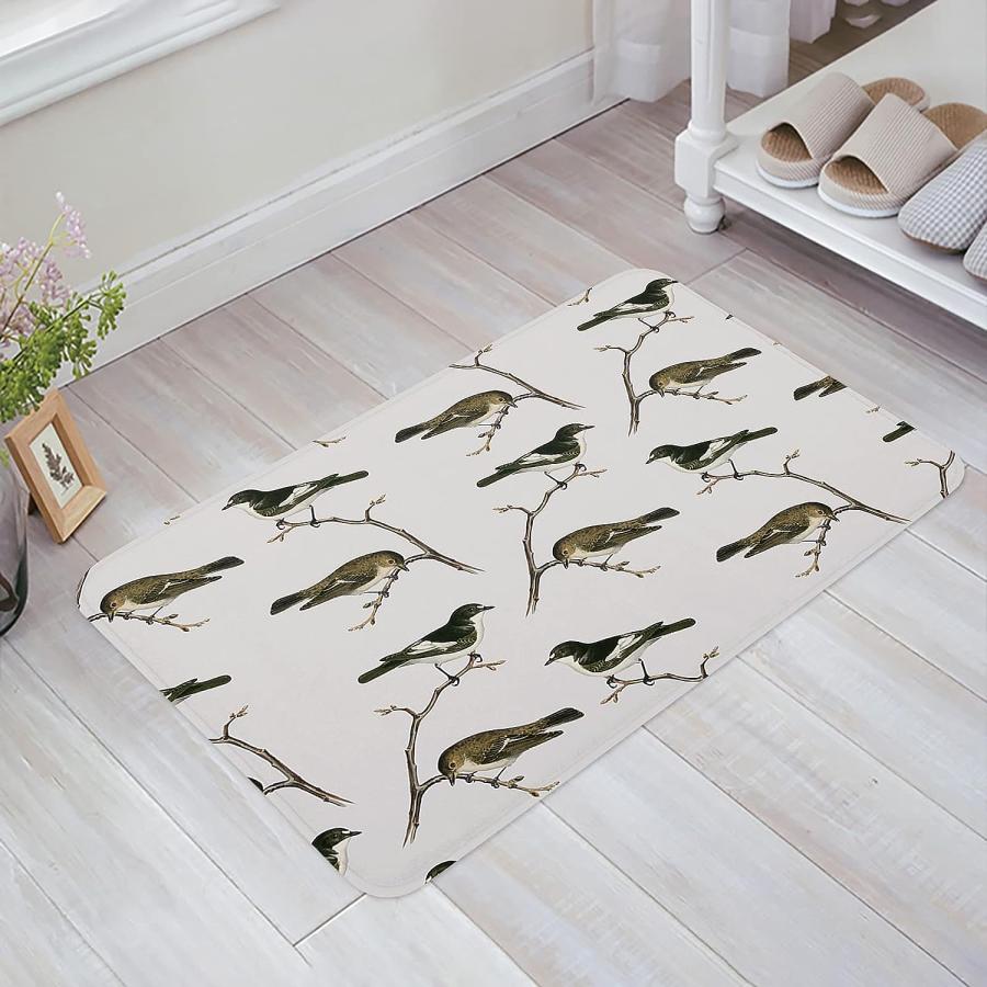 【並行輸入品】Prironde Christmas Front Door Mats Outdoor Indoor Kitchen Mat Bir 並行の画像