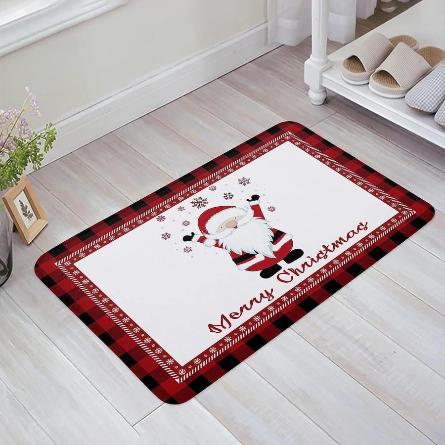 【並行輸入品】Christmas Front Door Mats Outdoor Indoor Kitchen Mat Merry Gnome  並行の画像