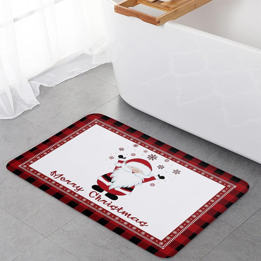 【並行輸入品】Christmas Front Door Mats Outdoor Indoor Kitchen Mat Merry Gnome  並行の画像
