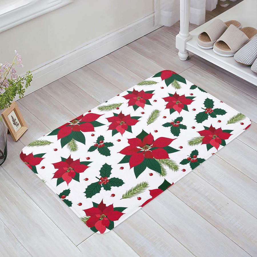 【並行輸入品】Prironde Christmas Front Door Mats Outdoor Indoor Kitchen Mat The 並行の画像