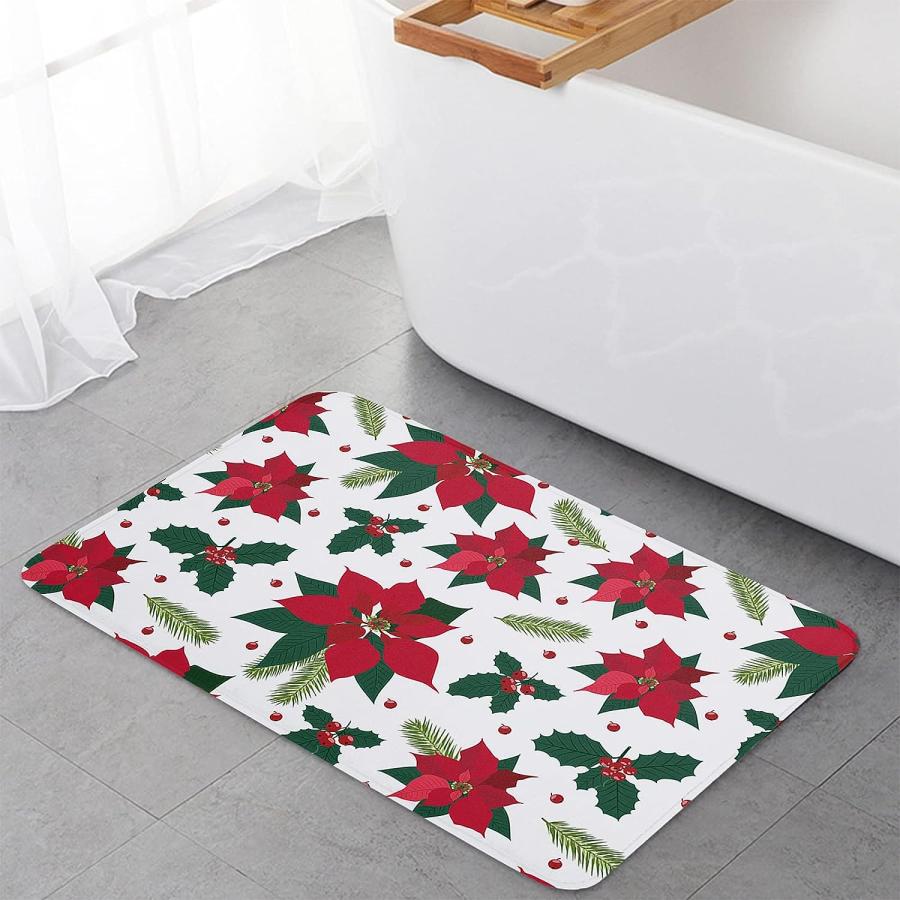 【並行輸入品】Prironde Christmas Front Door Mats Outdoor Indoor Kitchen Mat The 並行の画像