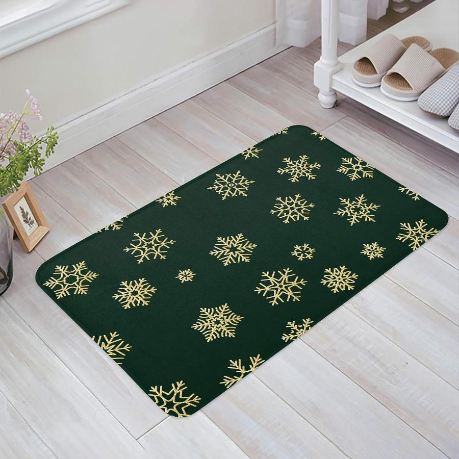 【並行輸入品】Prironde Christmas Front Door Mats Outdoor Indoor Kitchen Mat Sno 並行の画像