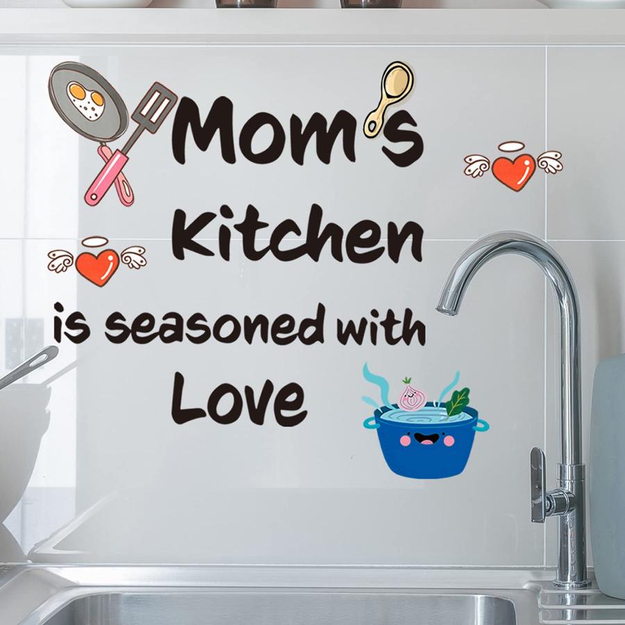 【並行輸入品】Maydahui Mom‘s Kitchen is Seasoned with Love Wall Stickers Kitch_6