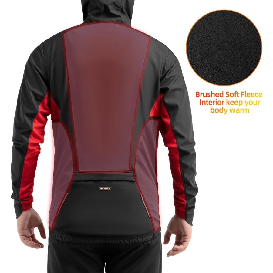 【並行輸入品】ROCKBROS Winter Cycling Jacket for Men Windproof Thermal Breatha_9