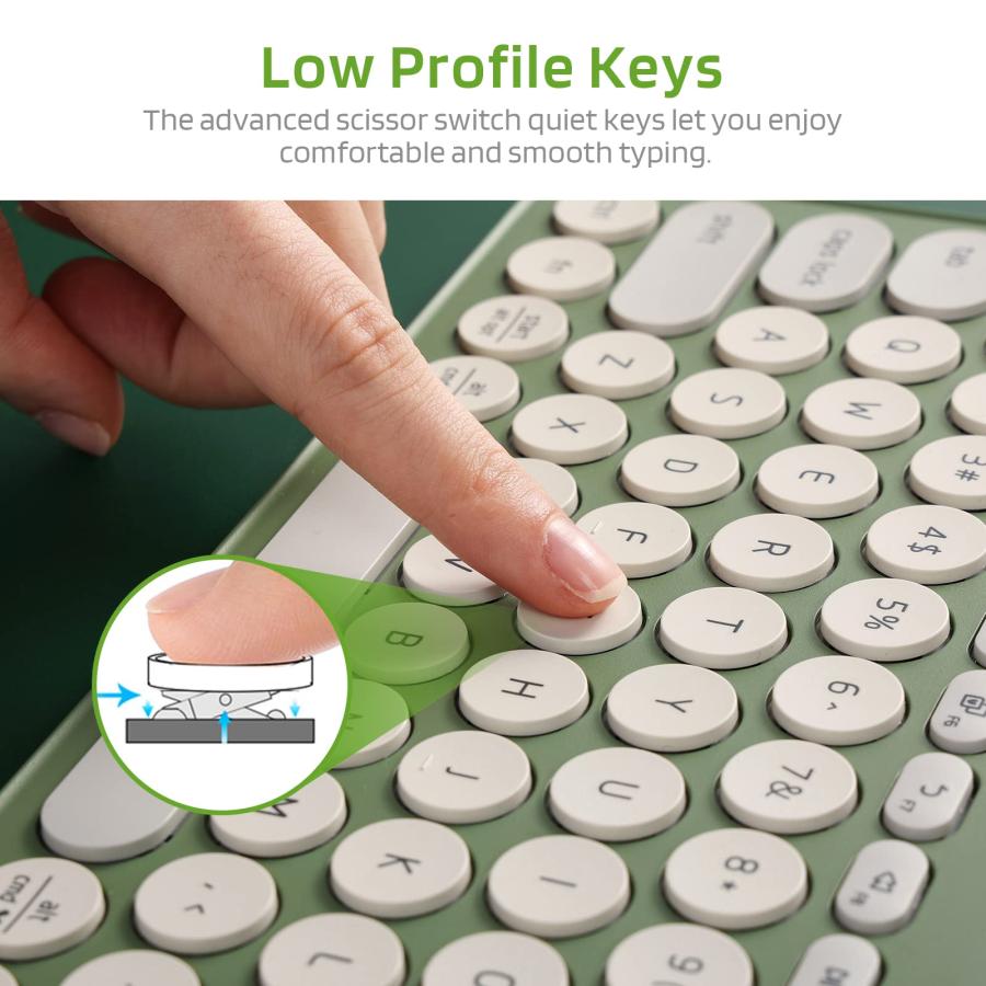 LTC MK791 Multi Device Bluetooth Keyboard, Rechargeable Compact  並行輸入品｜import-tabaido｜07