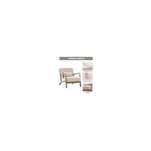 【並行輸入品】ANJHOME Mid Century Modern Accent Chair， Single Fabric Lounge Re_5