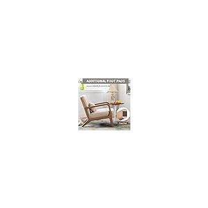 【並行輸入品】ANJHOME Mid Century Modern Accent Chair， Single Fabric Lounge Re_8