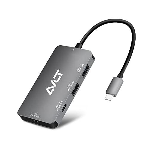 AVLT 4ポート PD USB 3.1 Gen 2 10G ハブ   USB C x2 USB A x2   ポータブル USB 並行輸入品｜import-tabaido｜02