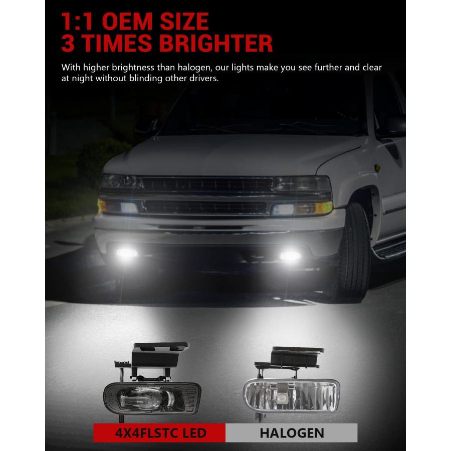 サバーバンフォグランプ 並行輸入品】4X4FLSTC LED フォグランプ 交換用 シボレー シルバラード
