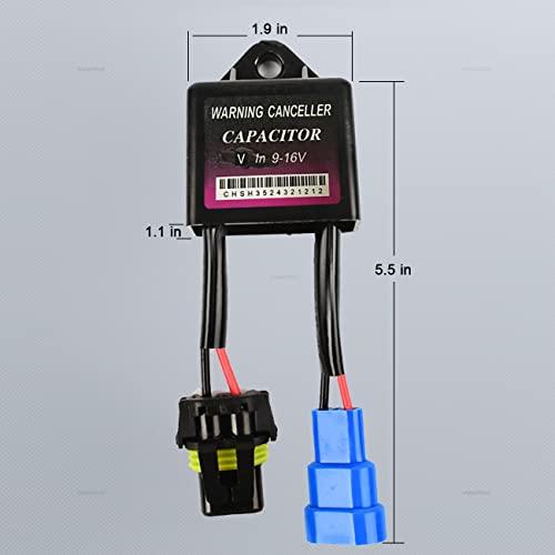 【並行輸入品】mokerShop HID 警告キャンセラーコンデンサ ちらつき防止エラーコードデコーダー (2個パック) mokerShop H_4