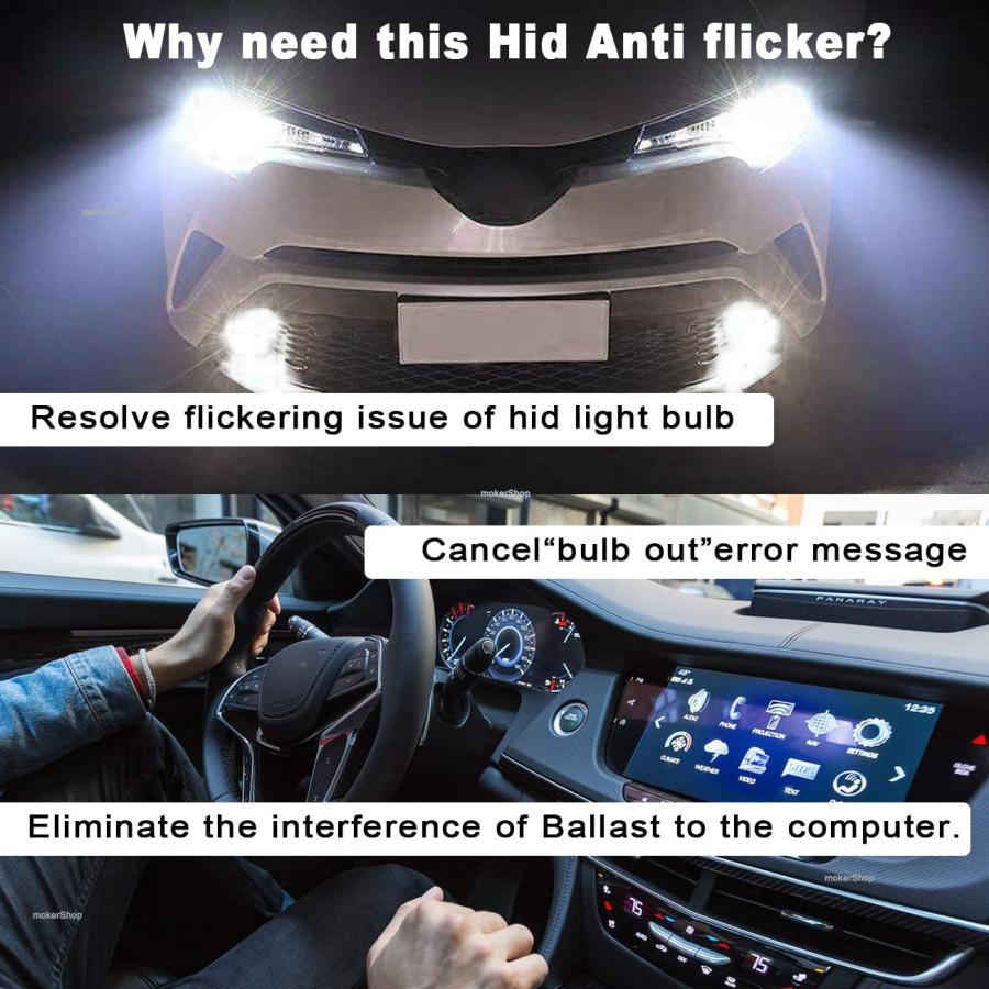【並行輸入品】mokerShop HID 警告キャンセラーコンデンサ ちらつき防止エラーコードデコーダー (2個パック) mokerShop H_9