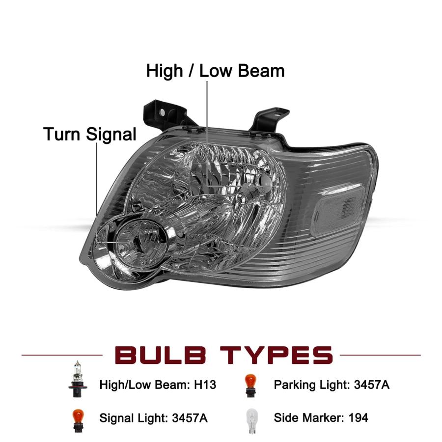 【並行輸入品】JSBOYAT Headlight Assembly Replacement for 2006 2010 Ford Explor_3