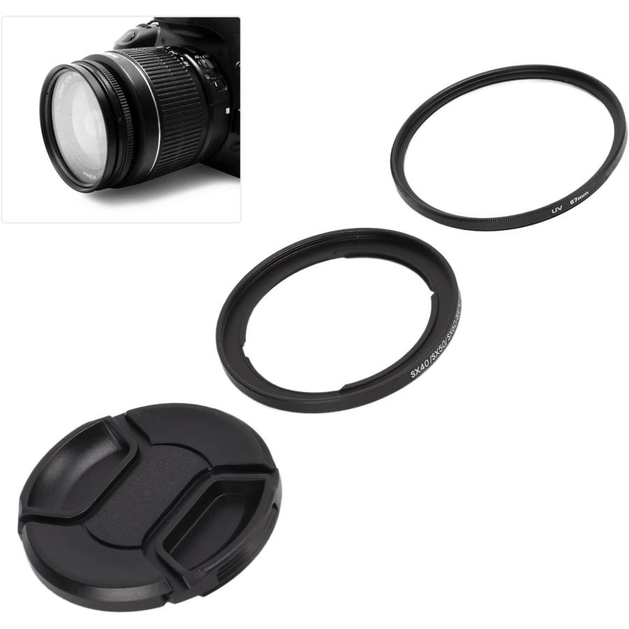 （クーポン発行） Vbestlife 67mm UV Filter Filter Ring Lens Cap Set for Canon SX40