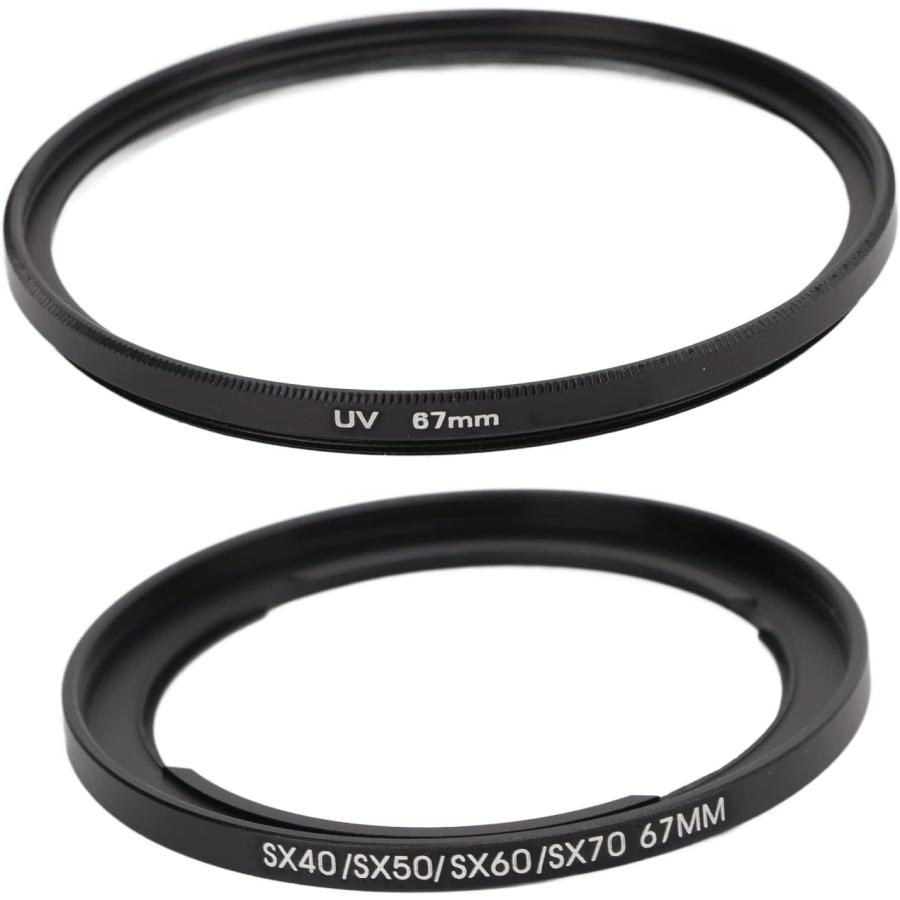 （クーポン発行） Vbestlife 67mm UV Filter Filter Ring Lens Cap Set for Canon SX40