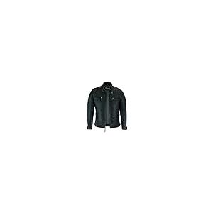 【並行輸入品】Vance Leathers' Men's Cafe Racer Gatsby Black Waxed Lambskin Motの画像