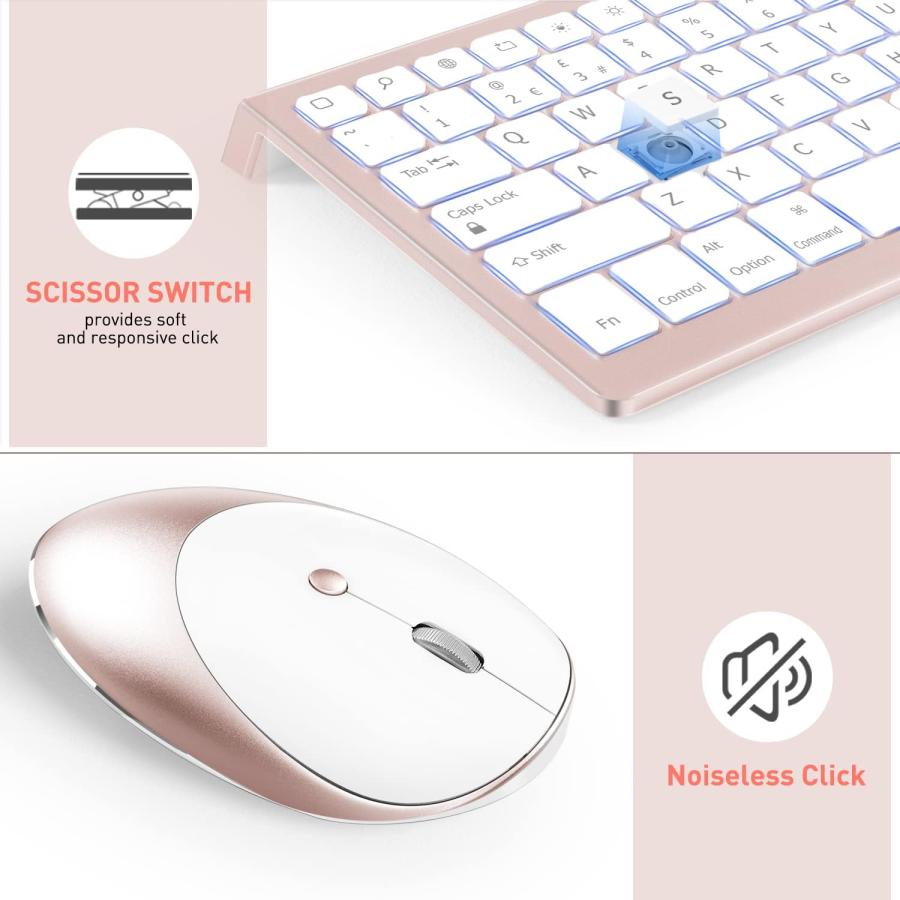 Keyboard and Mouse for iPad  iPhone  Wireless Bluetooth Backlit K　並行輸入｜import-tabaido｜03