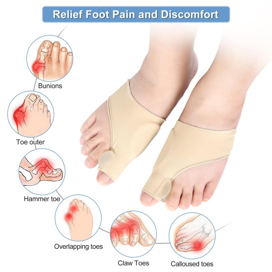 【並行輸入品】1 Pair Bunion Corrector, Bunion Relief Sleeve with Gel Pad Bunioの画像