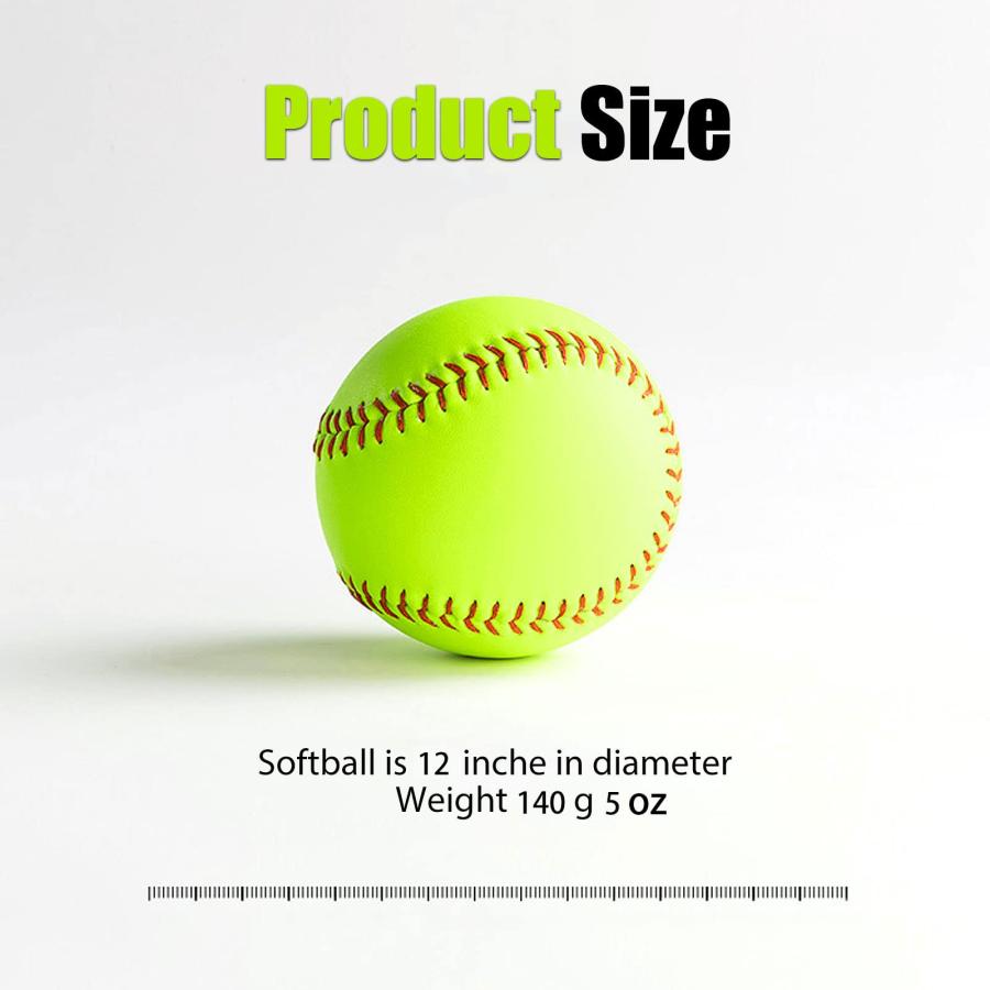 【並行輸入品】GKK Softballs 4 Pack Sports Practice Softballs 12 Inch Slow Pitcの画像