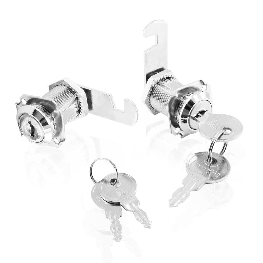【並行輸入品】LDEXIN 3パック キャビネット カムロック キー付き 異なるカムロック 1 1/8インチ(30mm) シリンダー交換用キャビ_3