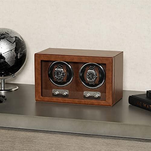 【並行輸入品】ROTHWELL複数の速度と回転設定を備えた静かなモーターを備えた自動巻き時計用のダブルウォッチワインダー ROTHWELL Doの画像