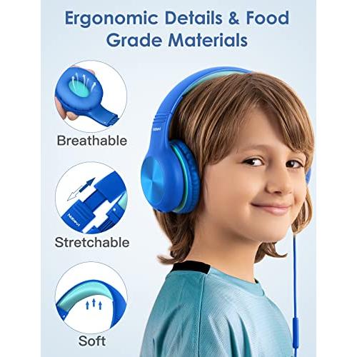 Nabevi Kids Headphones with Microphone, Wired Headphones for Kids 並行輸入品｜import-tabaido｜05