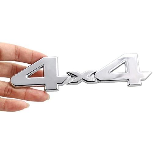 【並行輸入品】2ピース 4x4 エンブレムバッジ 3Dメタルクロムロゴ サイドフェンダー トランクバッジ エンブレム タンドラ リアテールゲート_3