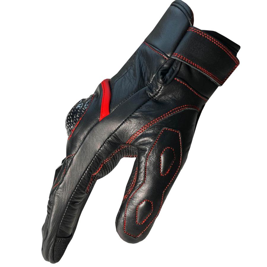 【並行輸入品】Men's Premium Leather Motorcycle Cruising Street Palm Sliders Biの画像
