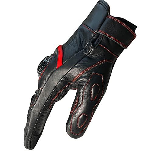 【並行輸入品】Men's Premium Leather Motorcycle Cruising Street Palm Sliders Biの画像