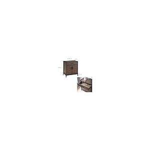 【並行輸入品】Leick Home Julien Assembled Base Nightstand Side Table with AC/U_5