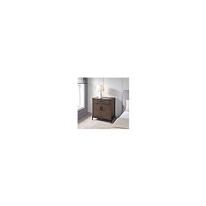 【並行輸入品】Leick Home Julien Assembled Base Nightstand Side Table with AC/U_8