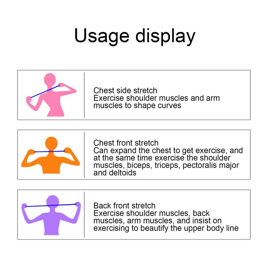 【並行輸入品】8 Type Resistance Band, Body Exercise Resistance Band Householdの画像