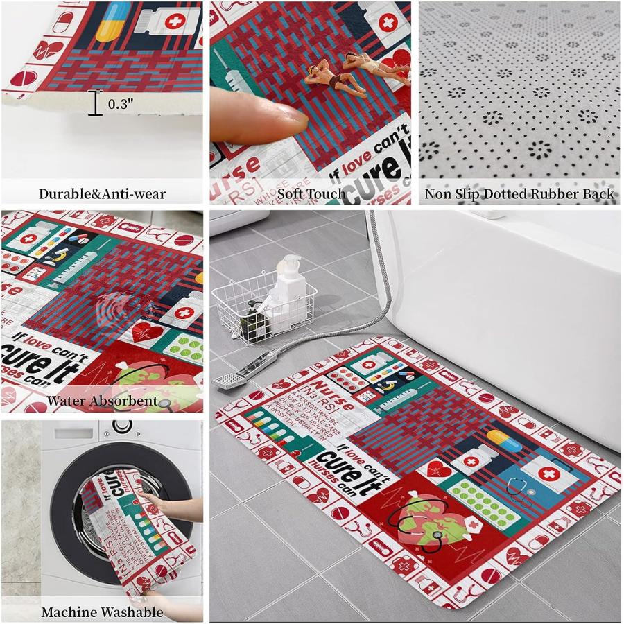 【並行輸入品】T\u0026H XHome Indoor Doormat Front Back Door Mats with Non Slip Backi　並行_4