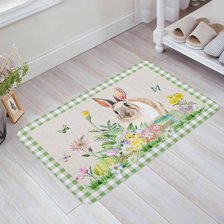 【並行輸入品】Indoor Doormat Front Back Door Mats with Non Slip Backing Easter  並行の画像