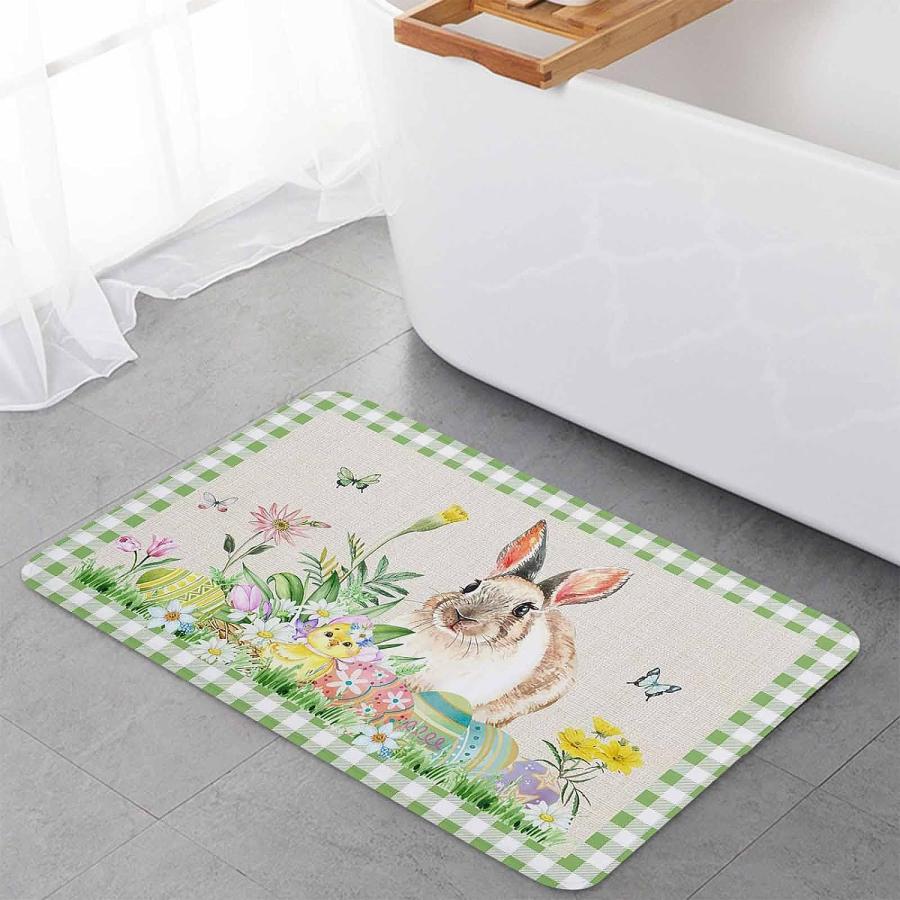 【並行輸入品】Indoor Doormat Front Back Door Mats with Non Slip Backing Easter  並行の画像