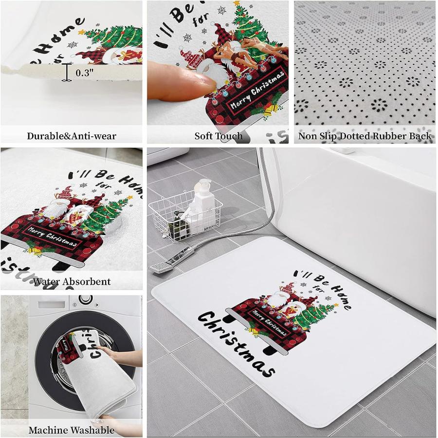 【並行輸入品】Indoor Doormat Front Back Door Mats with Non Slip Backing Christm 並行の画像
