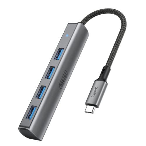 激安セール商品 USB C to USB Hub 4 Ports， SAILLIN Aluminum Type C to USB Adapter 並行輸入品